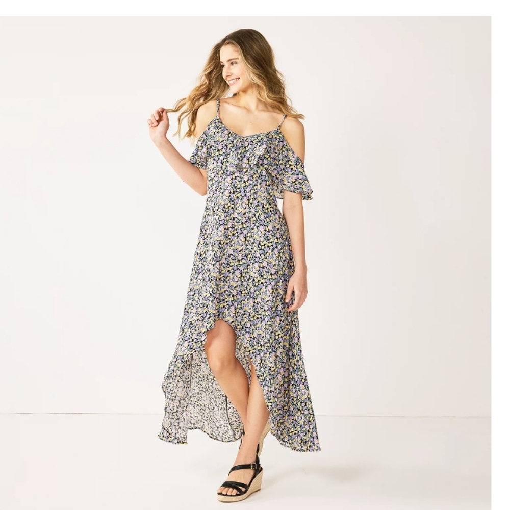 NWOT off the shoulder maxi dress